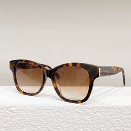 Vierkante zonnebril met parels 5482 goud Havana bruin verloop dames Sonnenbrille Shades Sunnies Gafas de sol UV400 bril met doos