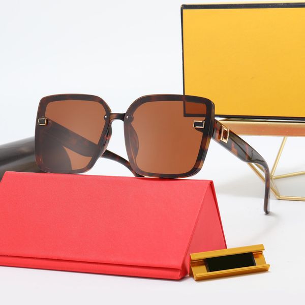 gafas de sol cuadradas gafas de sol para mujer gafas para hombre Pierna de espejo metal clásico F palabra diseño de logotipo gafas de sol de diseñador al aire libre Gafas UV400 Marca de moda