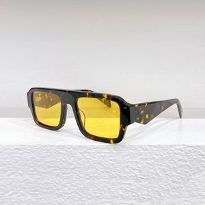 Vierkante Zonnebril Tortoise/Gele Lens Heren Zomer Sunnies gafas de sol Sonnenbrille UV400 Eye Wear met Doos