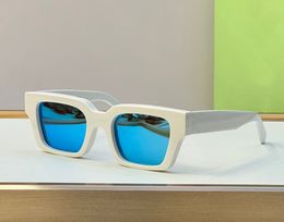 Vierkante zonnebril Wit Blauw Spiegellenzen Dames Heren Sunnies Gafas de sol Designer Zonnebrillen Tinten Occhiali da sole UV400 Bescherming Brillen