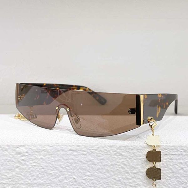 Lunettes de soleil carrées Femmes Designer Pearl Chain Lunettes de soleil DG4429 Lentille sans monture avec logo Chain Luxury Women's Fashion Show Glasses Lunettes de soleil Designer