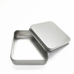 Caja cuadrada de lata para caja de embalaje de condones, cajas de almacenamiento de Metal para joyería, caja de regalo pequeña, tamaño 70x70x23mm