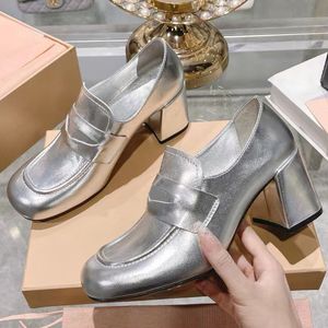 Bout carré femmes pompes à talons épais piste designer couleurs bonbons printemps été nouvelle arrivée de haute qualité sans lacet dames doux talons hauts mujer