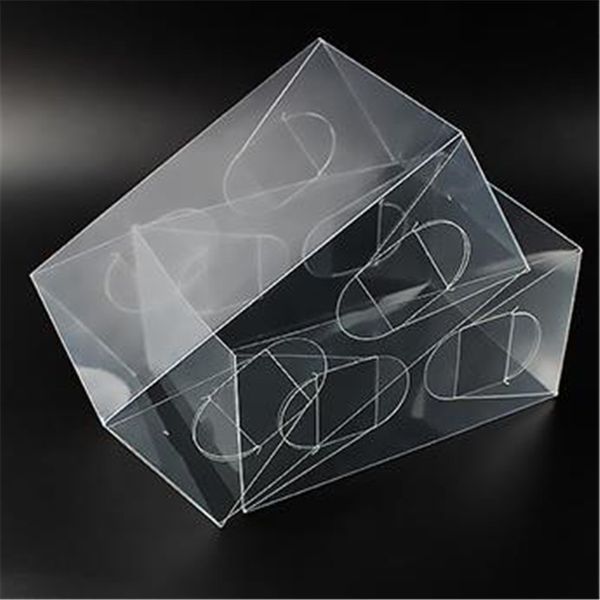 Square Transparent PVC Boîte avec couvercle Emballage de mariage Boîte de bonbons au chocolat Chocolate Boîte d'emballage en plastique transparent