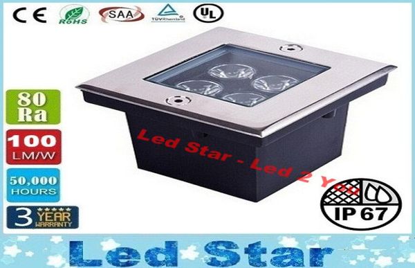 Luces Led subterráneas cuadradas, iluminación de cubierta de 12W de alto brillo, luz Led para jardín, Luz de suelo IP67, resistente al agua, CA 85265V8651963