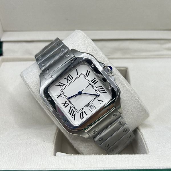 Square Luxury Luxury Men's's Watch 40mm Geneva Original en acier inoxydable Coute Vow Coute Automatique Mouvement mécanique Watch Designer Men's Watch Montre Watch