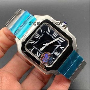 Vierkante Horloges 40mm Echt Roestvrij Stalen Mechanische Horloges Case Armband Mode Heren Horloge Mannelijke Horloges Montre De Luxe
