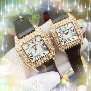 Square Women's Men's Roman Dial Watch Top Brand Luxury Luxury Male Water Water Water Water Waterronograph Diamonds Ring Ratings Relojes militares Damas Elegantes Regalos Nobles