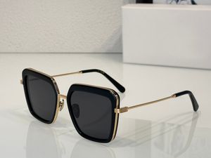 Vierkante oversized zonnebrillen zwart gouden metalen frame/grijze gearceerde vrouwen mannen zomer tinten sunnies lunettes de soleil uv400 brillen