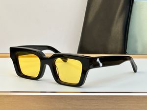 Vierkante zonnebril Zwart Geel Lens Heren Dames Sunnies Gafas de sol Designer Zonnebrillen Tinten Occhiali da sole UV400 Bescherming Brillen