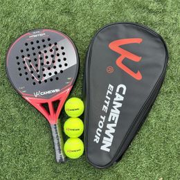 Squashrackets 3K Transparant Carbon Strandtennisracket Vezel EVA Foam 3k Raqueta De Tenis Playa of Alleen Bal 231020