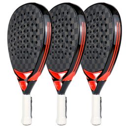 Squashrackets AMA SPORT 18K Carbon Tennispadle Paddle Racket 3D Ruw oppervlak Hoge kwaliteit EVA Zacht 38mm 230825