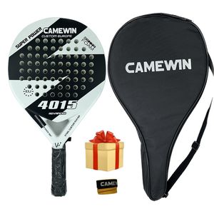 Raquettes de squash Raquette de Padel Camewin raquette de Tennis en Fiber de carbone souple EVA raquette de raquette de Tennis avec housse de sac Padle avec cadeau gratuit 230831