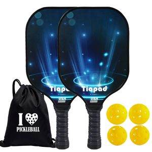 Raquetas de squash Juego de paletas de Pickleball de fibra de carbono, raqueta de bola de pepinillo aprobada por USAPA, agarre cómodo, raqueta de gran control para hombres y mujeres 230904