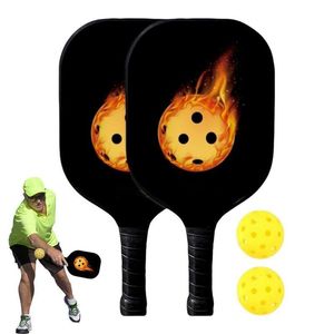 Squashrackets Honeycomb Pickleball Rackets Set Met Ergonomische Grip 2 Ballen Antislip Sportracket Tennis Paddle Racket Set Voor Heren Dames 230621