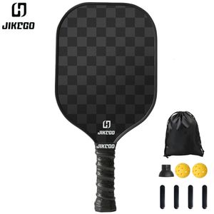Squash Rackets JIKEGO 18K Koolstofvezel Pickleball Paddle 16mm Professionele Augurk Bal Racket Racket Mannen Vrouwen Kind 230831