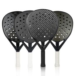 Raquetas de squash Raqueta de tenis Padel 3K12K18KKevlar Superficie rugosa de fibra de carbono con núcleo de espuma viscoelástica suave Eva para hombres Accesorios de entrenamiento 230824