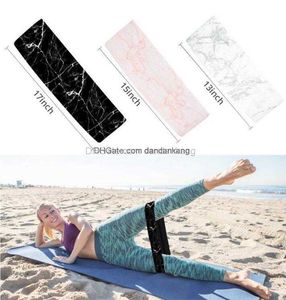Exercice squat en tricot de butin de butin en marbre motif imprimé élastique 3 pièces Home Fitness Yoga Équipement de gymnase