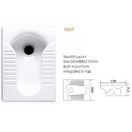 Poêle accroupie WC WC 1607 Autres matériaux de construction Sanitaires de salle de bain en céramique2881