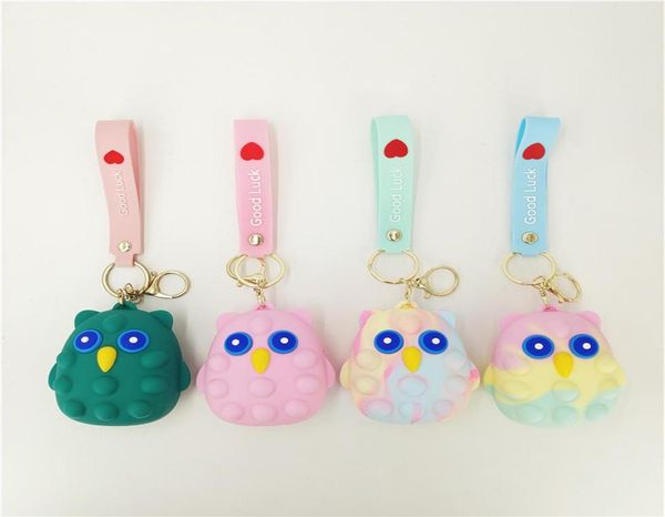 Presser les boules de hibou cravate colorant pousser jouets à bulles balle anti-Stress cadeaux poignée de main renforcement du poignet garçons filles doigt jouet a162040108