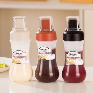 Contenedor de salsa para apretar, herramientas para ensalada, salsa de tomate para ensalada de cinco agujeros, salsas de mostaza, dispensador de condimentos para mermelada de miel