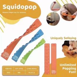 Squidopop Fidget Toys Suction Cup Square Pat Siliconen blad Kinderen Stress reli￫f Squeeze speelgoed Antisters Soft Squishy ZM919