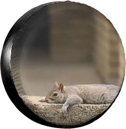 Squirrel simplemente colocando tapa de repuesto impresa cubierta impermeable de la rueda universal de la rueda a prueba de polvo Protector de rueda de la llanta 14 "15" 16 "17"