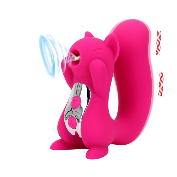 Vibrateur de succion en forme d'écureuil, vibrateur de Clitoris, mamelons, Stimulation du point G, jouet sexuel, ventouse de mamelon féminin