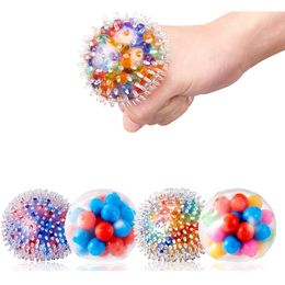 Squishing Stress Ball Squeeze Color Sensory Speelgoed verlichten Spanning Thuis Reizen en Gratis Kantoor Gebruik Plezier voor kinderen Volwassenen Massagedruk Reducerende ballen GYL79