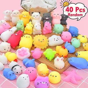 Squishies Mochi Squishy Toys 40pcs Party Favors for Kids Mini Kawaii Animal Squishies Cat Squeeze Stress Relief Toys Random 220524