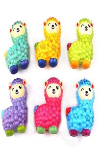 Squishy coloré alpaca rebond lent émulation animal pain 10 cm kawaii squisies arc-en-ciel de chat arc-en-décompression toys cadeaux5205419