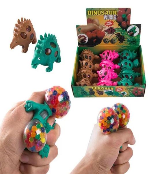 Squishy Dinosaur Fidget Toy Anti Stress Squish Perles Ball Squeeze Jouets Décompression Anxiété Soulagement Ventilation Grape Balls2732879