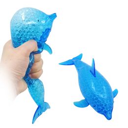 Squishy Dolphin Shark Fidget Toy Perles d'eau Squish Ball Balles de ventilation anti-stress Funny Squeeze Toys Soulagement du stress Jouets de décompression Anti-anxiété