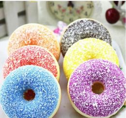 Squishy Squeeze Stress Reliever Decor Speelgoed Kleurrijke Donut Geurende Slow Rising Toy Antistress Decompression Toy Gift 20pcs / lot GA271