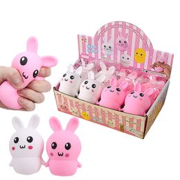 Lapin écrase jouet drôle petit doux TPR rebond rapide soulagement du Stress belle Animal lapin Fidget jouet à presser pour les enfants