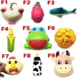 Squishy Toy grenouille gâteau Animal poulet dauphin squishies de maïs Slow Rising 10cm 11cm 12cm 15cm Soft Squeeze cadeau mignon Stress enfants jouets 1010