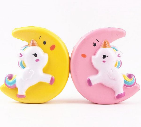 Squishy Unicorn Slow Rising Jumbo Toy Bun Juguetes Animales Cute Kawaii Mini Squishy Moon Pegasus Simulación Dibujos animados Soft Pinch Descompresión Juguete