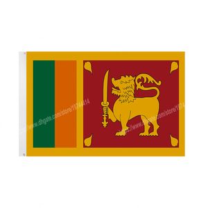 Drapeaux du Sri Lanka Bannière nationale en polyester volant 90 * 150cm 3 * 5ft Drapeau partout dans le monde dans le monde extérieur peut être personnalisé