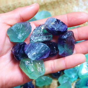 Sri Lanka Fluorite Natuurlijke Healing Kristallen Stenen Kleur Onregelmatige Ruwe Sieraden Kleine Ornamenten Accessoire Womens Groen Nieuw 2AJ M2