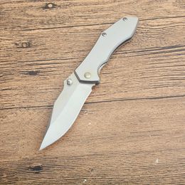 SRM G3510 Pocket Folling Knife 8Cr18Mov Satin Drop Point Blade Roestvrij stalen handvat Outdoor EDC Pocket Folder Knives