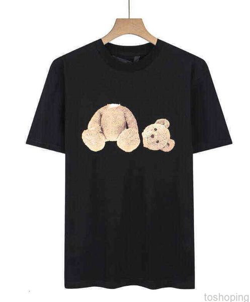 Ss Designer Fashion Summer Men and Womens T-shirts Mans Palms Stylist Angel camiseta Tee Guillotine Bear Printed manga corta truncada