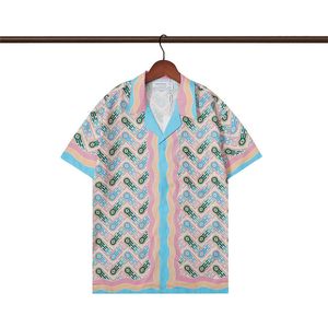 SS-designershirt Herenmode geometrisch geometrisch bowlingshirt Hawaiiaans geometrisch casual overhemd Heren slank passend veelzijdig T-shirt met korte mouwen