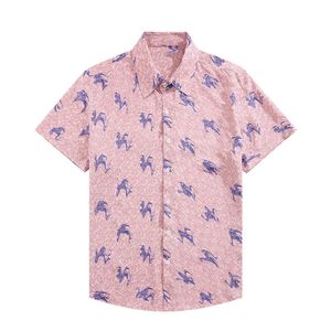 SS Fashion designer heren Hawaiian Letter shirt korte mouwen button-down bowling strand shirt casual shirt heren zomershirts M-3XL