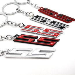 SS Keychain voor Chevrolet 3D Metal Zink Alloy Metal SS Key Chain Creative Metal Keychain Auto Badge Accessories