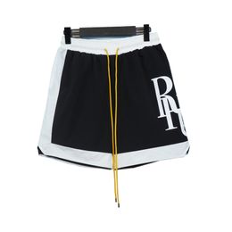SS Luxe RHUDE Hommes Shorts Designer Respirant Beach Shorts Hommes Femmes Casual Mesh Track Respirant Oversize Rhude Shorts Taille Cordon Shorts Taille US S-XL