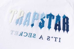 SS Men S Trapstar T -shirt Set Letter Borduurd Tracksuit Korte mouw Pluche shortsmotion Current Macai