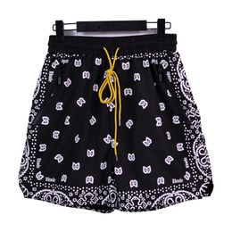 SS RHUDE Hommes Shorts Noir Couleur Unie Pantalons De Sport Couple Occasionnel Pantalons De Jogging Hommes High Street Shorts Femmes Shorts Taille US S-XL