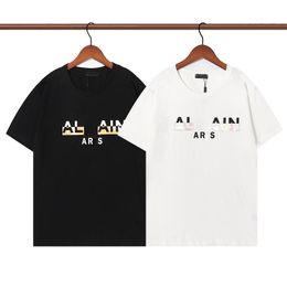 SS Nouveau T-shirt Almai Pur Coton Estampé À Chaud Goutte De Colle Mots T-shirts Pour Hommes Et Femmes Col Rond Sport Lâche Mince Demi Manches T-shirts Haut À Manches Courtes vêtements