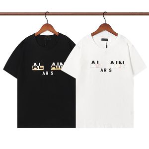 SS Nieuw Almai T-shirt Puur katoen Hot Stamped Drop Glue Words T-shirts voor heren en dames Ronde hals Sport Los Dun Halve mouwen T-shirts Korte mouwen Topkleding