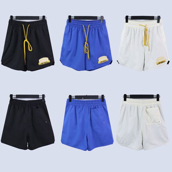 SS RHUDE Nouveaux shorts pour hommes Shorts de plage respirants basket-ball rue Femmes Casual Mesh Track Oversize Shorts Taille Cordon Short de marque Rhude Pantalon Taille US S-XL